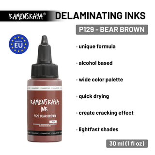 Delaminating Alcohol Ink P-129 'Bear brown'